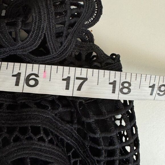 Endless Rose Black Flounce Lace Eyelet Top Size M dark Romantic Whimsy Fairy - Picture 7 of 8